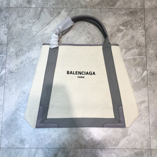 Balen Navy Medium Cabas Tote Bag In Gray, For Women, Bags 14.1in/36cm
