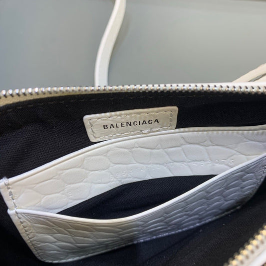 Balen Le Cagole Mini Bag With Chain In White, For Women, Bags 8.2in/21cm