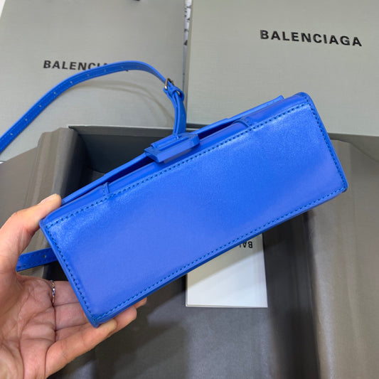 Balen Hourglass XS Handbag In Dark Blue, For Women, Bags 7.4in/19cm