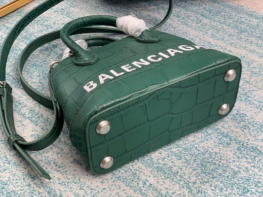 Balen Ville Mini Handbag In Dark Green, For Women, Bags 4.7in/12cm