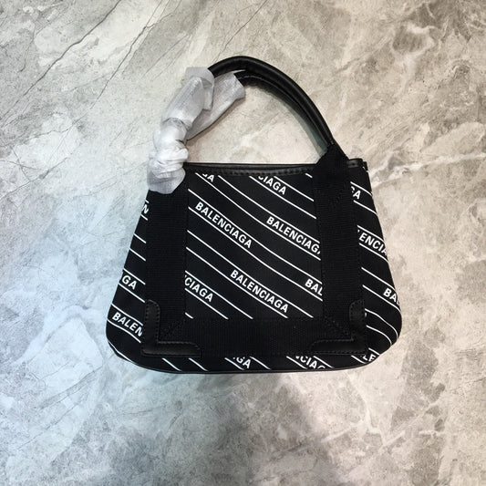 Balen Navy XS Tote Bag In Black, For Women, Bags 12.6in/32cm