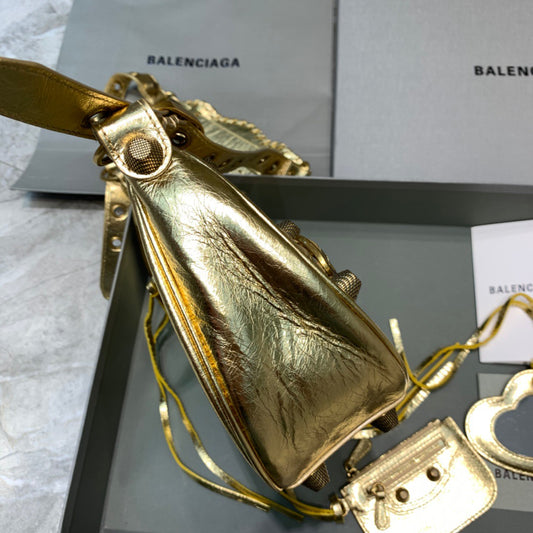 Balen Le Cagole XS Shoulder Bag In Gold, For Women, Bags 13in/33cm