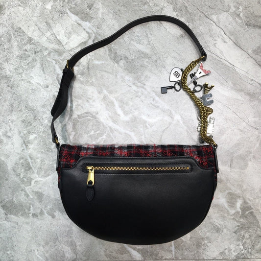 Balen Souvenir XXS Belt Bag In Checkered Red, For Women, Bags 11.8in/30cm