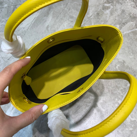 Balen Ville XXS Tote Bag In Yellow, For Women, Bags 8.3in/21cm