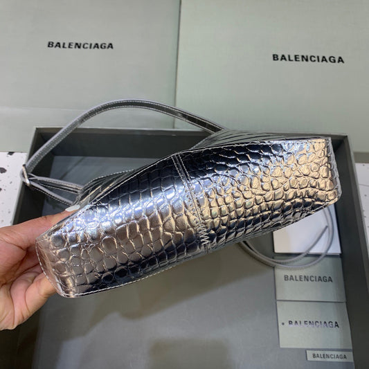 Balen XX Small Hobo Bag In Silver , For Women, Bags 7.8in/20cm 6955892109E8110
