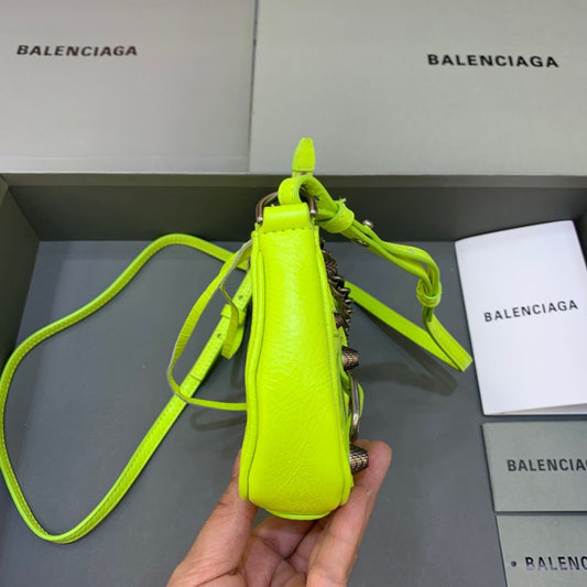 Balen Le Cagole Mini Bag With Chain Light Green, For Women, Bags 8.2in/21cm