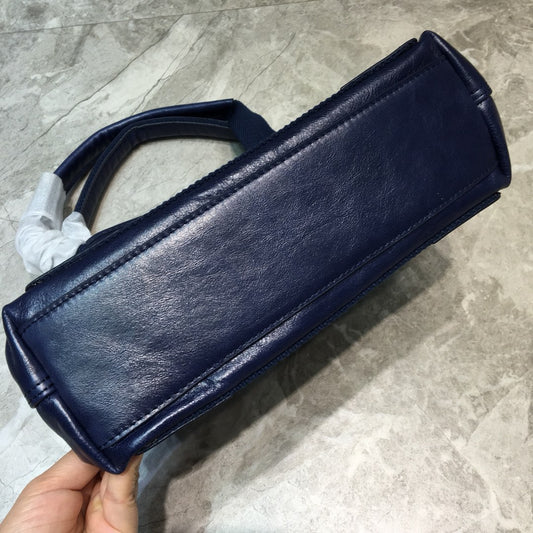 Balen Navy Small Cabas Tote Bag In Blue, For Women, Bags 18.5in/47cm