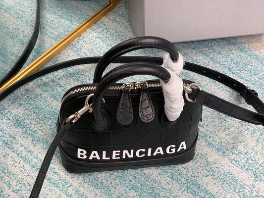 Balen Ville Mini Handbag In Black, For Women, Bags 4.7in/12cm