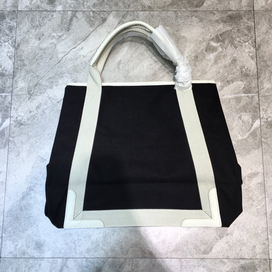 Balen Navy Medium Cabas Tote Bag In White, For Women, Bags 14.1in/36cm