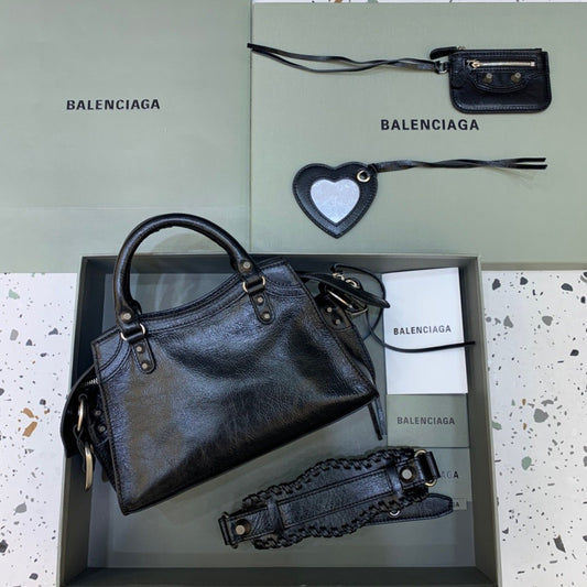 Balen Neo Cagole XS Handbag In Black, For Women, Bags 10.2in/26cm 700940210B01000