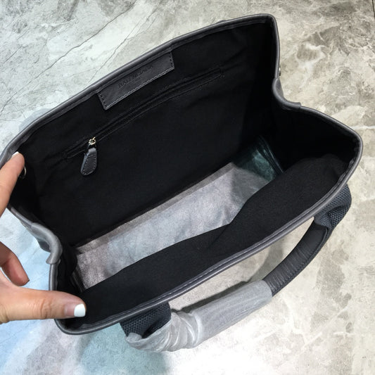 Balen Navy Small Cabas Tote Bag In Gray, For Women, Bags 18.5in/47cm