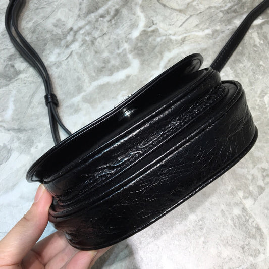 Balen Leader Soft Round Cross Bag In Black, For Women, Bags 6.3in/16cm