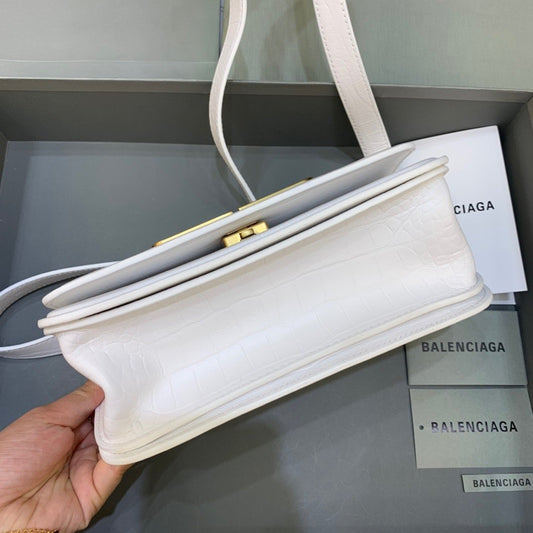 Balen Gossip Small Shoulder Bag White, For Women, Bags 9.1in/23cm