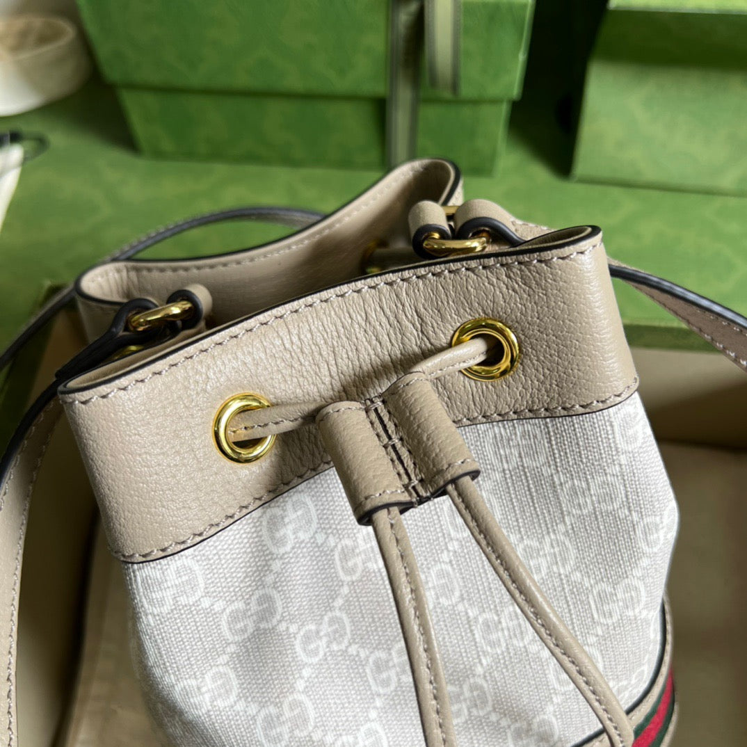 gg Ophidia Small gg Bucket Bag White For Women, Women’s Bags 10in/25cm gg 