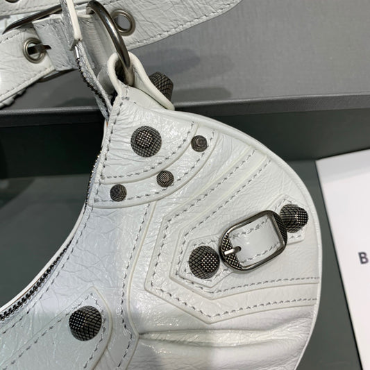 Balen Le Cagole XS Shoulder Bag In Light White, For Women, Bags 10.2in/26cm 6713091VG9Y9104