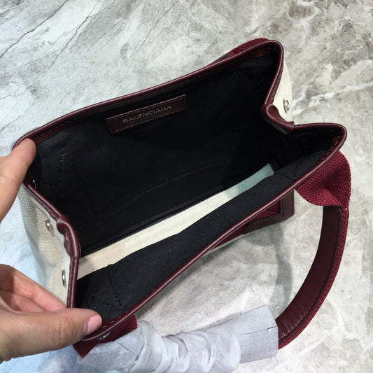 Balen Navy XS Tote Bag In Dark Red, For Women, Bags 12.6in/32cm
