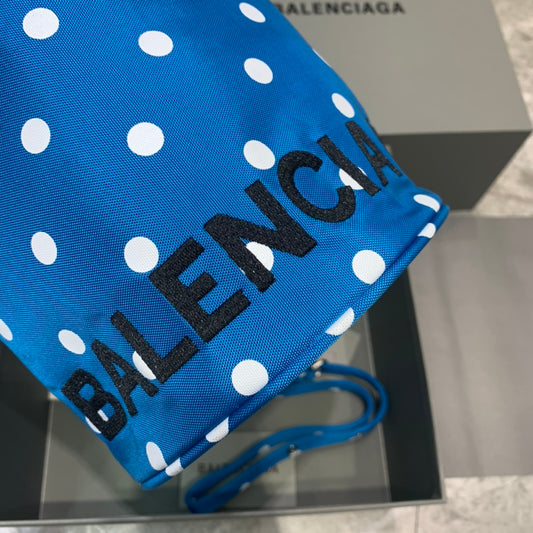Balen Le Cagole Medium Bucket Bag In Blue, For Women, Bags 17.6in/45cm