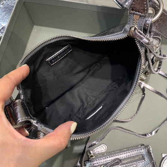 Balen Le Cagole XS Shoulder Bag In Sliver, For Women, Bags 10.2in/26cm