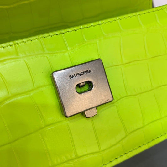 Balen Gossip Small On Chain Shoulder Bag Green Neon, For Women, Bags 7.4in/19cm