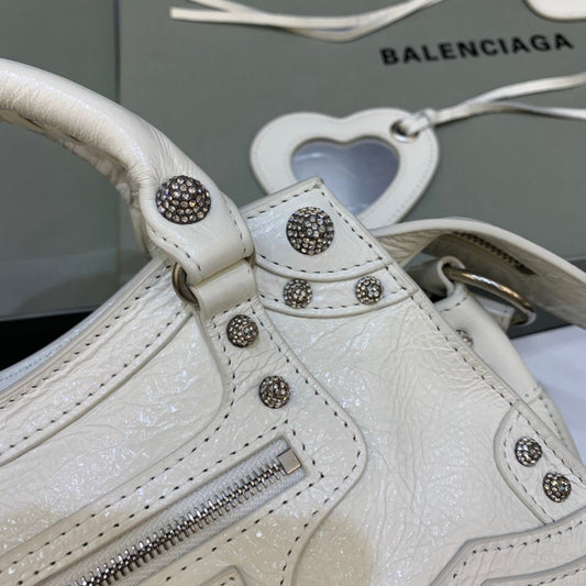 Balen Neo Cagole XS Handbag In White, For Women, Bags 15.3in/39cm 700451210B09104