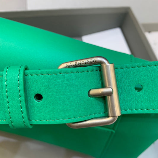 Balen Downtown Small Shoulder Bag In Green, For Women, Bags 11.8in/30cm