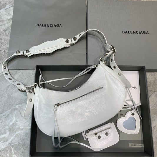 Balen Le Cagole XS Shoulder Bag In White, For Women, Bags 13in/33cm
