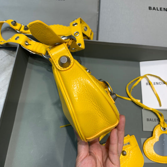Balen Le Cagole XS Shoulder Bag In Yellow, For Women, Bags 10.2in/26cm