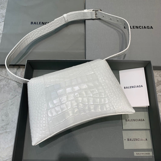 Balen Downtown Small Shoulder Bag In White, For Women, Bags 11.8in/30cm