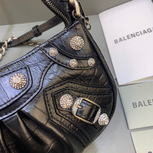 Balen Le Cagole Mini Bag With Chain Black, For Women, Bags 8.2in/21cm 69581423EJY1000