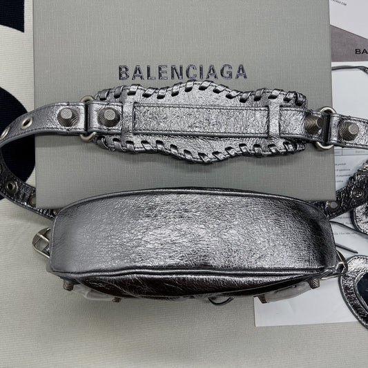 Balen Le Cagole XS Shoulder Bag In Grey, For Women, Bags 10.2in/26cm