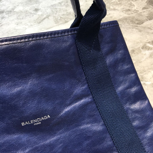 Balen Navy Medium Cabas Tote Bag In Blue, For Women, Bags 14.1in/36cm