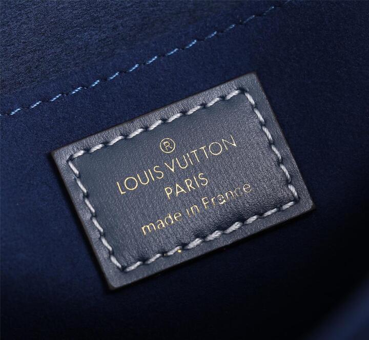 LV Dauphine MM Denim Jacquard Monogram Pattern Navy Blue For Women, Shoulder And Crossbody Bags 9.8in/25cm LV M59631