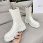 DIOR TRIAL ANKLE BOOTS LEATHER WHITE