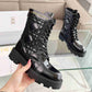 DIOR D UNIT ANKLE BOOT QUILTED CANNAGE CALFSKIN BLACK KCI995CQC S900