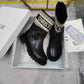 DIOR D MAJOR ANKLE BOOT FABRIC AND CALFSKIN WHITE AND BLACK