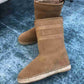 DIOR CALFSKIN SUEDE SHEARLING GRANVILLE ESPADRILLE BOOTS NATURAL