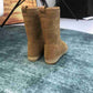 DIOR CALFSKIN SUEDE SHEARLING GRANVILLE ESPADRILLE BOOTS NATURAL