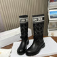 DIOR D MAJOR BOOT CALFSKIN AND CANNAGE TWEED BLACK AND WHITE KCI981CWY S17X