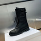 DIOR D TRAP ANKLE BOOT CALFSKIN AND SHEARLING BLACK
