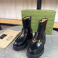 GUCCI HORSEBIT ANKLE BOOTS LEATHER BLACK