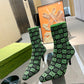 GUCCI GG 75MM KNIT ANKLE BOOTS BLACK FLUORESCENT GREEN FABRIC718378 FAAQP 1004