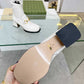 GUCCI HORSEBIT PLAQUE ANKLE BOOTS OFF WHITE