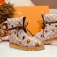 LV PILLOW COMFORT ANKLE BOOT MONOGRAM PINK