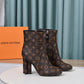 LV SILHOUETTE ANKLE BOOT MONOGRAM BROWN