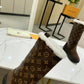 LV SUEDE MONOGRAM BOOTS BROWN