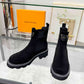 LV LV BEAUBOURG ANKLE BOOT SUEDE IN BLACK 1ACKCJ