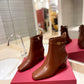 VALENTINO GARAVANI TAN GO ANKLE BOOT IN CALFSKIN LEATHER BROWN