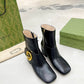 GUCCI BLONDIE WOMEN'S ANKLE BOOT LEATHER BLACK 700016C9D001000