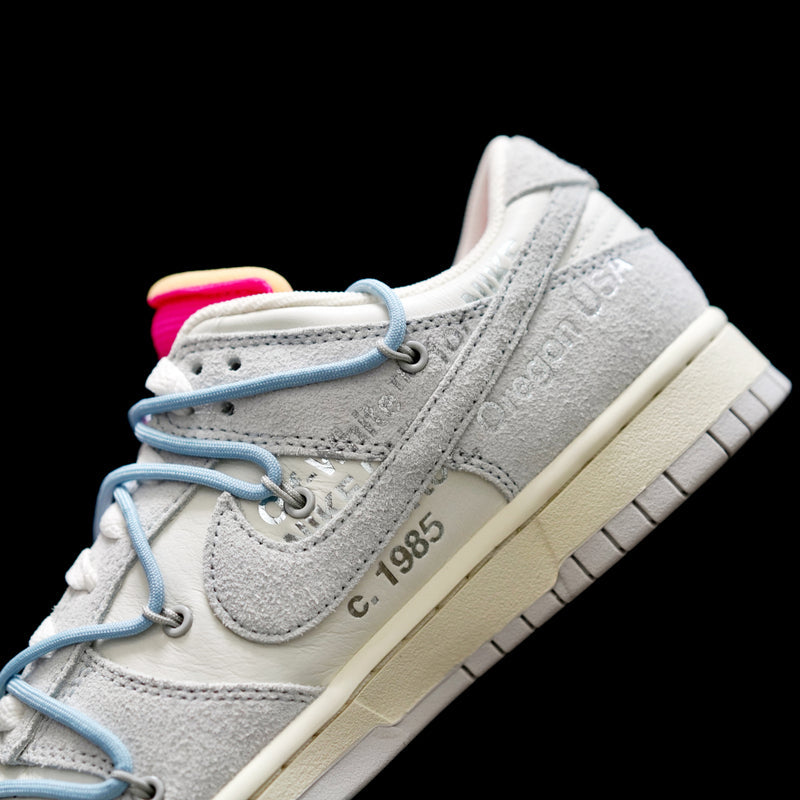 BL - OW x Dunk (NO.38) light blue shoelace pink buckle