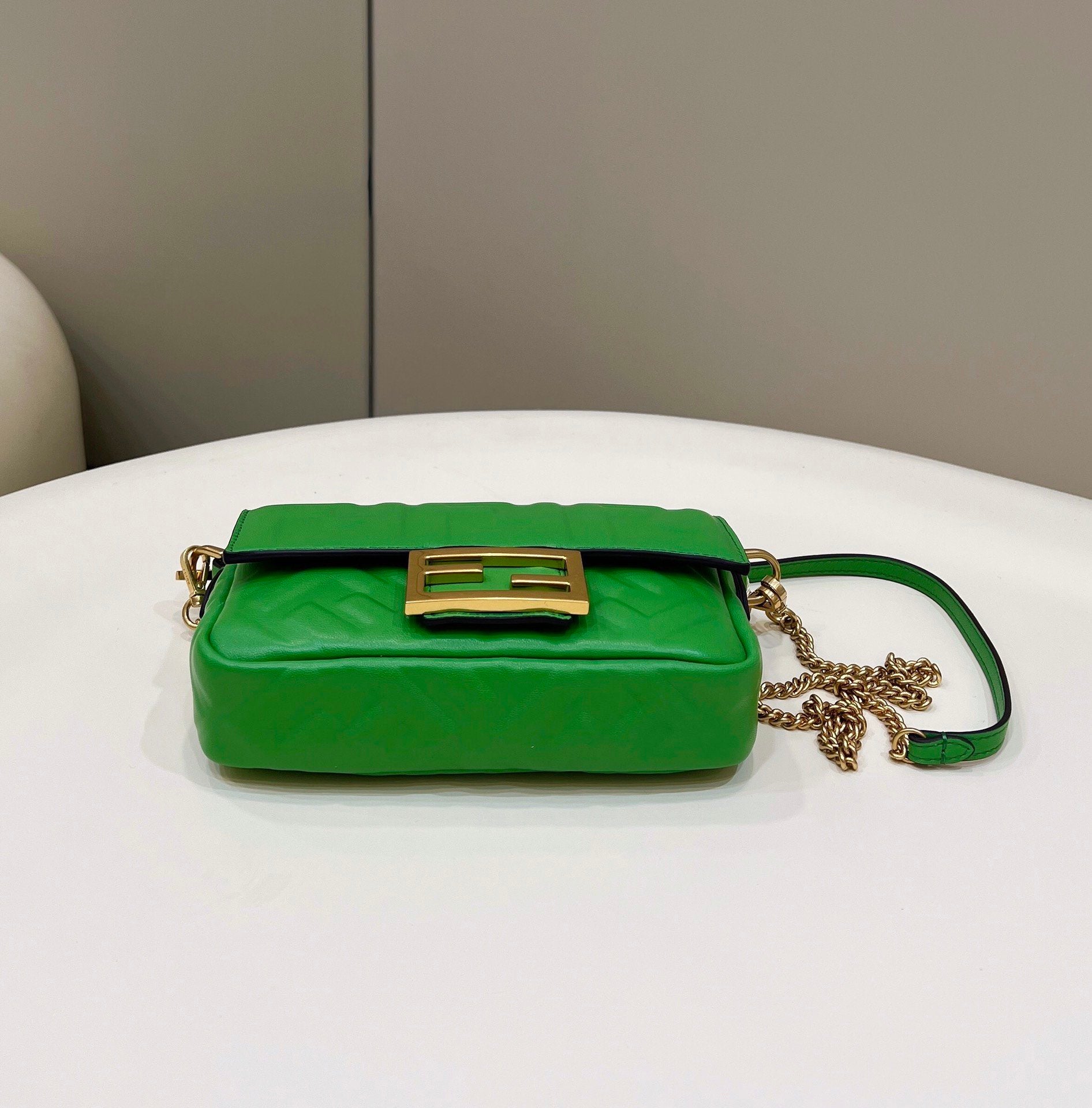 FI Baguette Green For Women, Women’s Handbags, Shoulder And Crossbody Bags 7.5in/19cm FF 8BS017